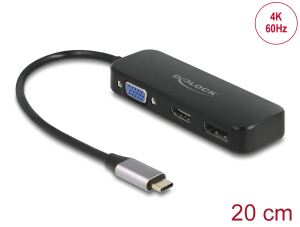 DELOCK USB Type-C Adapter zu VGA/HDMI/DisplayPort 4K 60 Hz