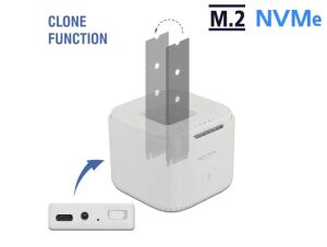 DELOCK M.2 Dockingstation 2x M.2 NVMe PCIe SSD Klon Funktion