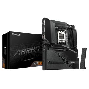 GIGABYTE B850 AORUS STEALTH Mainboard – AMD Ryzen 9000 Series CPUs, digitales 14+2+2-Phasen-VRM, bis zu 8200 MHz DDR5 (O.C.), 2× PCIe-5.0-M.2 + 2× PCIe-4.0-M.2, Wi-Fi 7, 5-GbE-LAN, USB 3.2 Gen 2