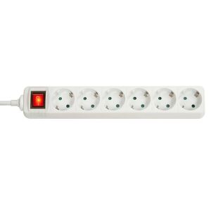 Lindy 73103 Verlängerungskabel 6 AC-Ausgänge Drinnen Weiß