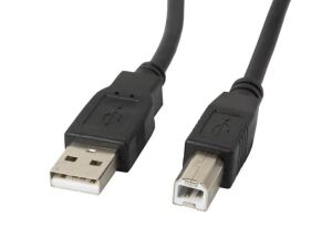 Lanberg CA-USBA-10CC-0018-BK USB Kabel USB 2.0 1,8 m USB B 0,48 Gbit/s Schwarz