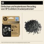 HP 924e EvoMore Schwarz Original Druckerpatrone