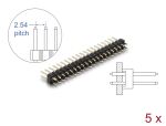 DELOCK Stiftleiste 20 Pin, Rastermaß 2,54 mm, 2-reihig 5 St.