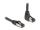 DeLOCK RJ45 Netzwerkkabel Cat.8.1 S/FTP 90° oben gewinkelt / gerade 2 m schwarz