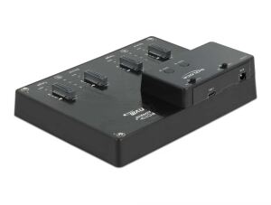 DeLOCK M.2 Dockingstation für 4 x M.2 NVMe PCIe SSD mit Klon Funktion