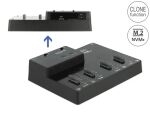 DeLOCK M.2 Dockingstation für 4 x M.2 NVMe PCIe SSD mit Klon Funktion