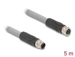 DELOCK M12 Kabel L-kodiert 5 Pin St r. gew. zu Bu PUR 5m
