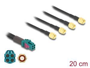 DELOCK Kabel Mini FAKRA Z Buchse quad zu 4x SMA Stecker ATyp