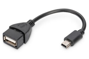 Digitus USB Mini-B - USB-A Adapter/ Konverter, OTG, 0,2m