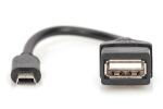 Digitus USB Mini-B - USB-A Adapter/ Konverter, OTG, 0,2m