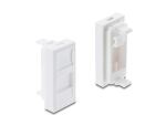 DeLOCK Easy 45 H-Modulblende für Keystone Modul 1 Port mit Staubschutzklappe 22,5 x 45 mm weiß