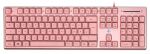 Deltaco Gaming GAM-021-RGB-P-DE Tastatur USB QWERTZ Deutsch Pink