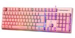 Deltaco Gaming GAM-021-RGB-P-DE Tastatur USB QWERTZ Deutsch Pink