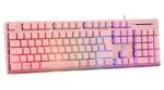 Deltaco Gaming GAM-021-RGB-P-DE Tastatur USB QWERTZ Deutsch Pink