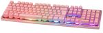 Deltaco Gaming GAM-021-RGB-P-DE Tastatur USB QWERTZ Deutsch Pink