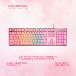 Deltaco Gaming GAM-021-RGB-P-DE Tastatur USB QWERTZ Deutsch Pink