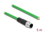 DELOCK NWk M12 4 Pin D-kodiert zu offenen Kabelenden PVC 5 m