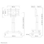 Neomounts PLASMA-M2500SILVER TV-Trolley 42-100" - motorisiert