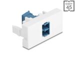 DELOCK Modul LC Duplex Buchse Laserschutzklappe blau/weiß