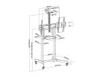 Equip 55"-100" Mobiler motorisierter TV-Wagen