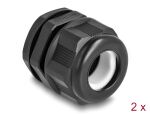 DELOCK EX-Kabelverschraubung M25 schwarz 2 Stück