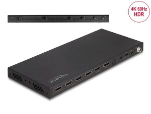 DeLOCK HDMI Matrix Switch 4 x HDMI in zu 2 x HDMI out 4K 60 Hz mit Audio Extraktor