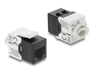 DeLOCK Keystone Modul RJ45 Buchse zu LSA Cat.6 UTP mit Verschlussclip und kabelbinderfrei