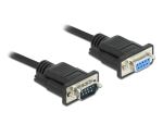 DeLOCK Seriell Kabel RS-232 D-Sub 9 Stecker zu Buchse mit schmalem Steckergehäuse 1 m