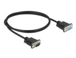 DeLOCK Seriell Kabel RS-232 D-Sub 9 Stecker zu Buchse mit schmalem Steckergehäuse 1 m