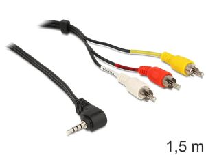 DeLOCK 84504 Videokabel-Adapter 1,5 m 3.5mm 3 x RCA Schwarz