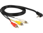 DeLOCK 84504 Videokabel-Adapter 1,5 m 3.5mm 3 x RCA Schwarz