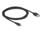 DeLOCK 81525 USB Kabel USB 2.0 2 m Mini-USB B USB A 0,48 Gbit/s Schwarz