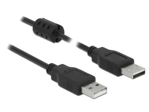 DeLOCK 2m, 2xUSB 2.0-A USB Kabel USB 2.0 USB A 0,48 Gbit/s Schwarz