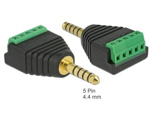 DELOCK Adapter Klinkenstecker 4,4 mm zu Terminalblock 5 Pin