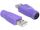 DeLOCK 65461 Kabeladapter USB-A PS/2 Violett