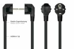 Kabelmeister Kabel / Adapter Schwarz 0,5 m Netzstecker Typ E+F IEC C15