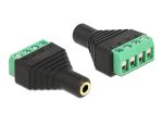 DELOCK Adapter Terminalblock 4Pin -> 3,5mm Klinke Buchse