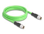 DELOCK M12 Kabel X-kodiert 8 Pin St. zu St. PUR(TPU) 2 m