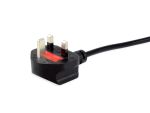 Equip UK Stromkabel, C13 zu BS1363, 3m, Schwarz, 10A Sicherung