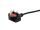 Equip UK Stromkabel, C13 zu BS1363, 3m, Schwarz, 10A Sicherung
