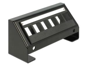 DELOCK Keystone Halterung 6 Keystone Ports Multimedia schwar