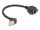 DeLOCK Netzwerk Verlängerungskabel S/FTP Stecker RJ45 Stecker 90° gewinkelt zu RJ45 Einbaubuchse Cat.6A 0,25 m schwarz