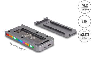 DELOCK USB 40 Gbps Gehäuse 1xM.2 NVMe SSD LED&Lüfter