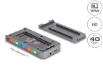 DELOCK USB 40 Gbps Gehäuse 1xM.2 NVMe SSD LED&Lüfter