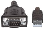 Manhattan USB auf Seriell-Konverter, Zum Anschluss eines seriellen Geräts an einen USB-Port, FTDI FT232RL-Chipsatz, 0,45 m