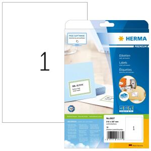 HERMA Etiketten Premium A4 210x297 mm weiß Papier matt 10 St.