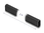 DeLOCK Kunststoff Kabelschutzschlauch in Ovalform flexibel 13,6 x 6,3 mm - Länge 5 m schwarz