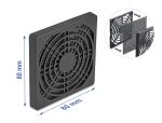 DELOCK Lüftergitter mit Staubfilter 80 x 80 mm schwarz