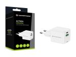Conceptronic 2-Port 20W GaN USB-PD-Ladegerät, USB-C x 1, USB-A x 1, QC 3.0, PPS