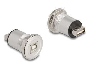 DELOCK USB2.0 Type-C zu Typ-B Einbaubuchse Aluminium
